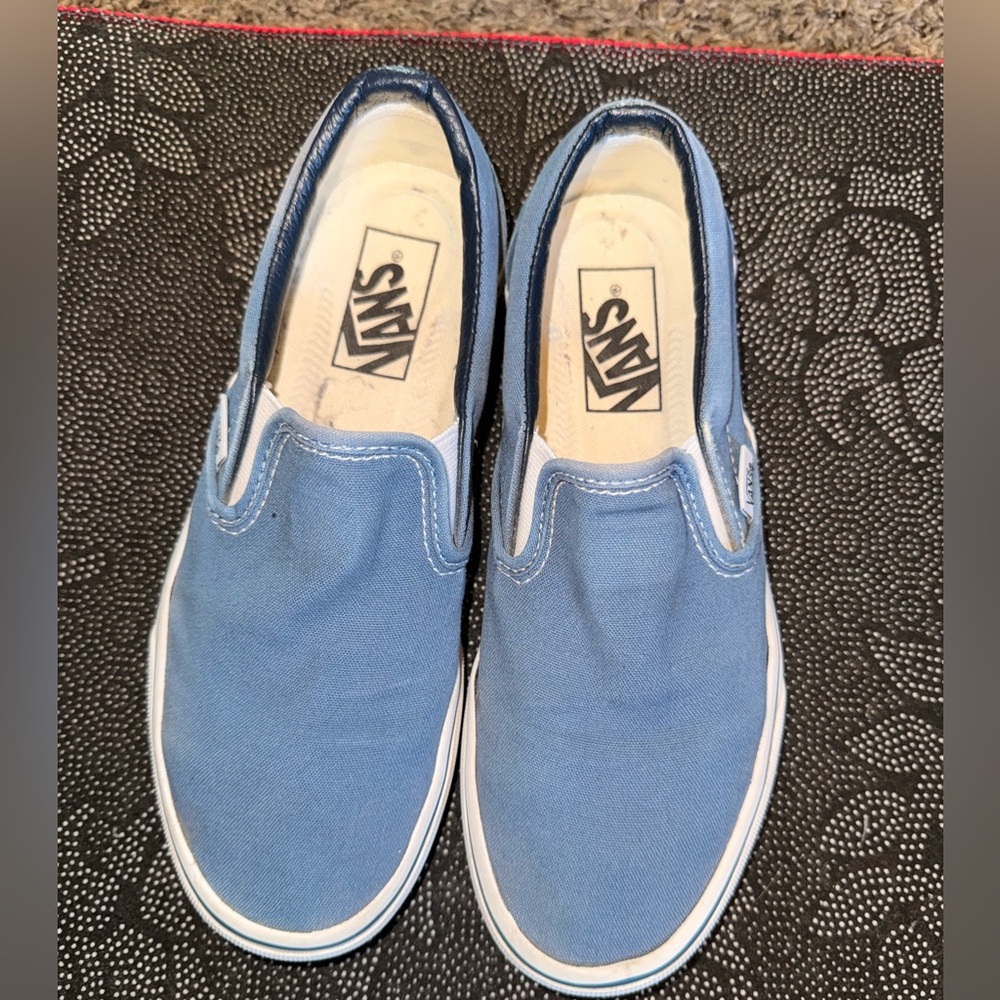 Vans Classic Blue Canvas Slip-Ons